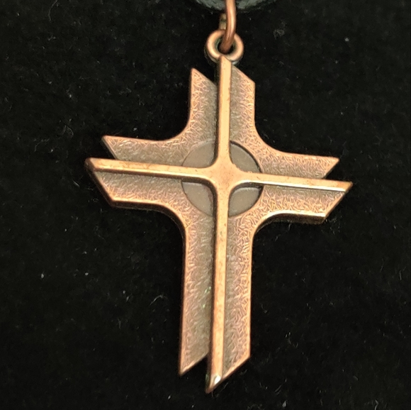 Vintage Modernist Copper Cross SALE 2/$29 - Picture 9 of 11